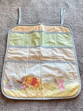 Vtg 2002 Disney Winnie Pooh Crib Wall‎ Hanging Organizer 9 Pockets Baby 19212
